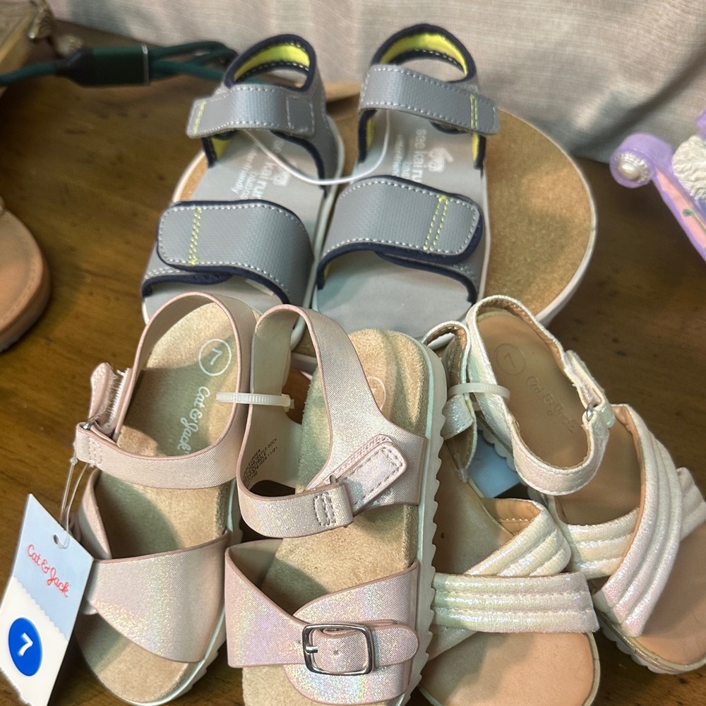 Kids Glitter Pink Sandals - Cat & Jack
